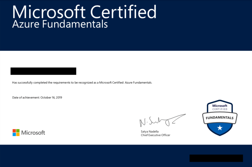 Azure 900 cert